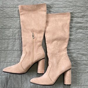 Nude SHEIN heeled boots